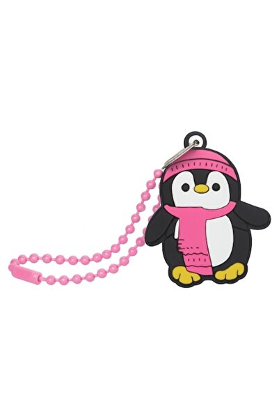 OEM Breloc Pinguin Îmbrăcat, Roz, 7 cm