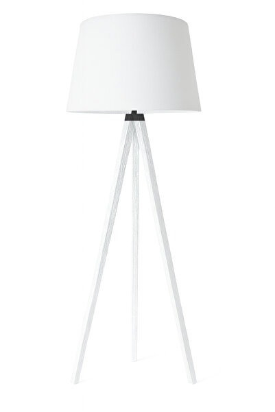 Vivido Home Mono Kumaş beyaz Ahşap Lambader
