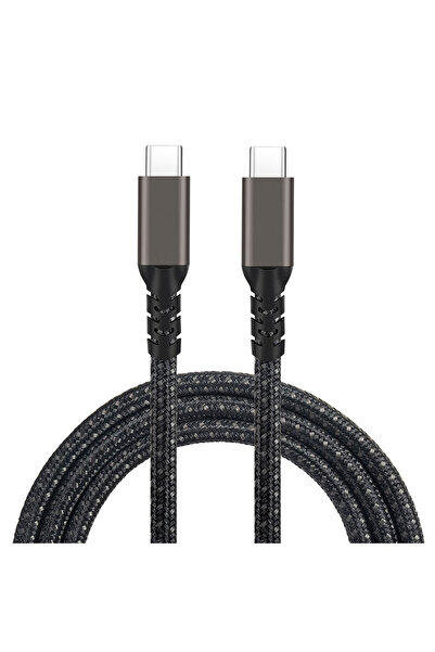 zore Black 2Nd Generation Type-C to Type-C Usb3.2 Pd Data Cable 100W 20Gbps 4K@60Hz 0.5 Meter-Senk