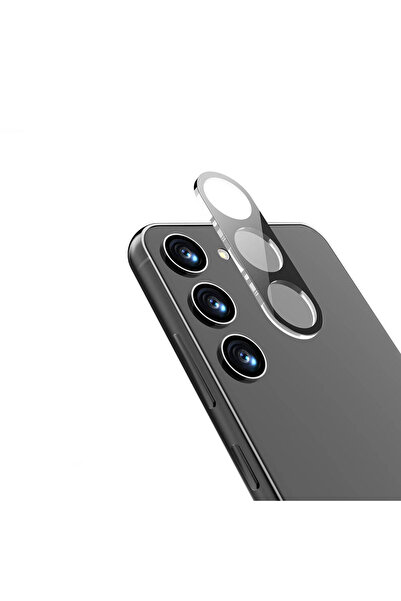 zore Galaxy S24 Fe Compatible Senk 3D Camera Glass-Black