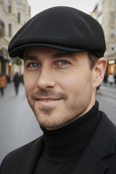 Trenderrs Men's London Cashmere Cap with Elastic Back