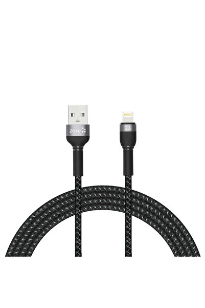 zore Black Shira Series Lightning USB Cable 2 Meters-Senk