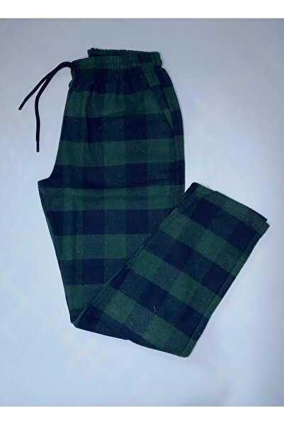 DÜVEN Παντελόνι χειμερινής πιτζάμα με απαλή υφή, άνετη εφαρμογή, χειμερινό unisex φανελένιο παντελόνι πράσινο - Νέα έκδοση του άνετου στυλ