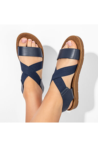 BMoD Sandale plate albastre pentru femei MOD11343
