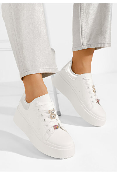 B T Shoes White Kira V5 platform sneakers