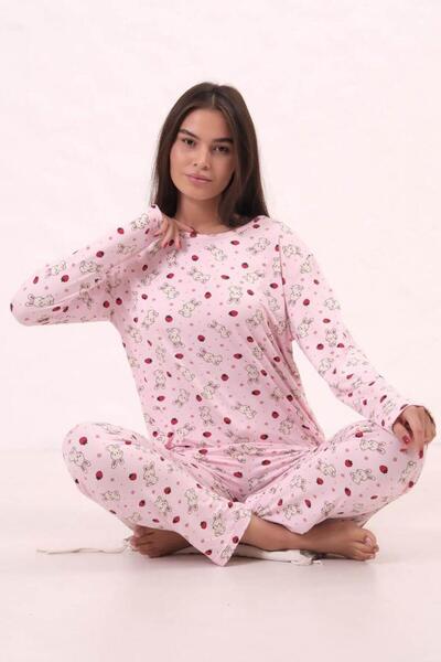 lamelif Patterned Pajama Set Pink