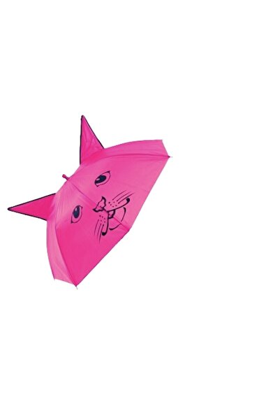 OEM Children's umbrella with ears, automatic opening, 90 cm diameter, pink