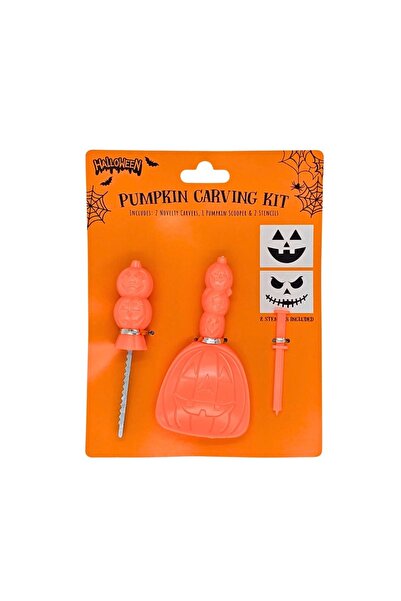 Eurowrap Σετ για σκάλισμα κολοκύθας Χάλογουιν, 5 τεμάχια με εργαλεία, κουτάλι...