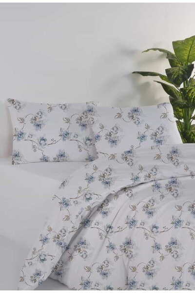 Marielouhome Перкал Дафни Синьо 100% памук 82 нишки на квадратен инч 208TC Ко...