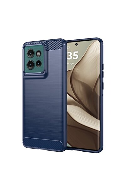 Juls Carcasă pentru Motorola Edge 50 - Carbon Silicone Q72, Poliuretan, Albastră