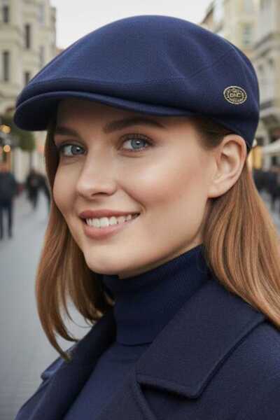 Mood Agenda قبعة لندن كاشي النسائية ذات الجزء الخلفي المطاطي