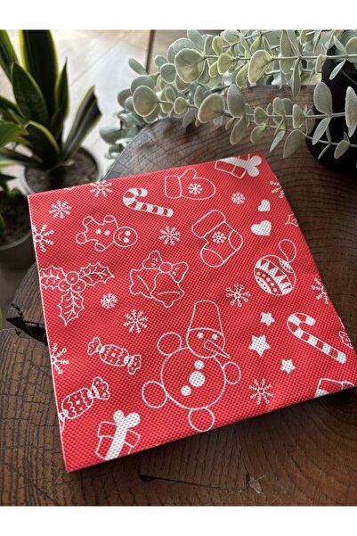 meyaccessories Kırmızı Yılbaşı Temalı Peçete 20’li