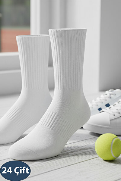 HRN Textile 24 قطعة من جوارب التنس الرياضية القطنية العادية
