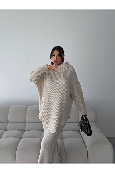 CARLA MARA Shawl collar knitwear set