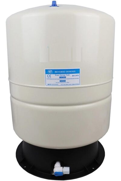 Generic خزان تحلية مياه موفالتار أبيض سعة 40 لترًا، تخزين مياه التناضح العكسي