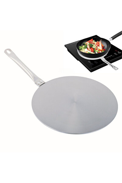 Köken Adaptor plită cu inducție, oțel inoxidabil, 23,5 cm, placă universală pentru tigăi și oale fără inducție