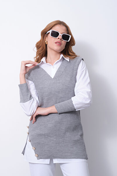 Clothes Fast Ribbed Knit Sweater Shirt Double Combination