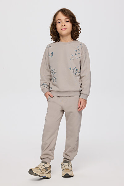 Panço Erkek Çocuk Baskılı Taş Sweatshirt