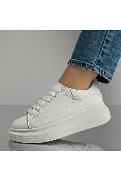 BMoD Women's white sneakers with laces MOD12993