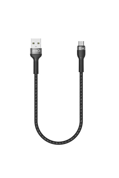 zore Black Shira Series Micro USB Cable 30 Cm-Senk