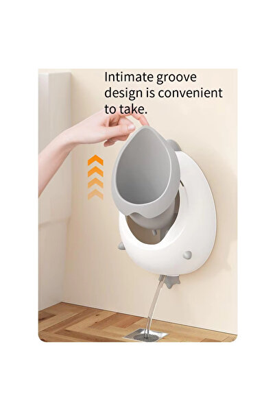 LITTLE ANGEL -Baby Wall Mounted Potty Training Urinal - Grey