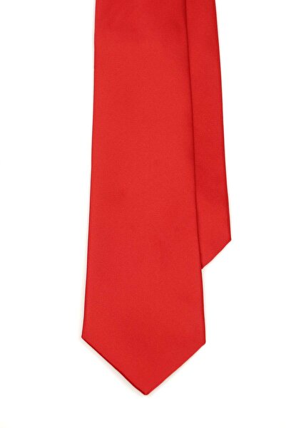 6AM Ceremony Classic plain tie in deep red shade