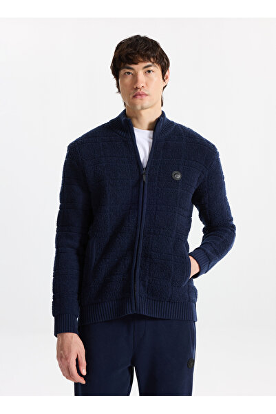 Discovery Expedition D5WM-HRK3766 Lacivert Relaxed Düz Erkek Hırka