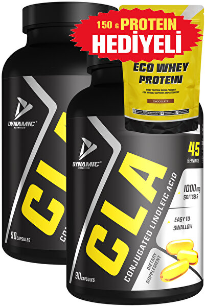 Dynamic Nutrition With Gift - Cla - 180 Capsules (90 X 2 Boxes) - 2000 Mg Conjugated Linoleic Acid Per Serving