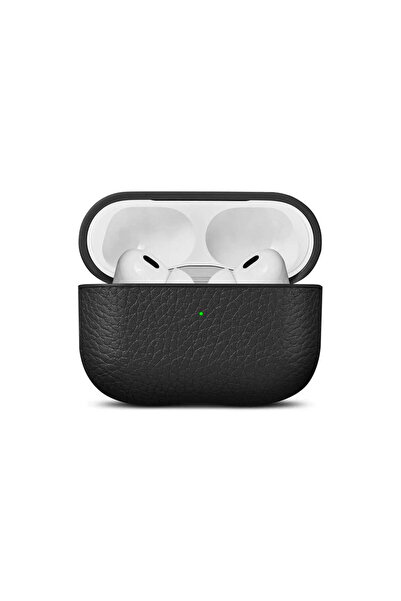 Epico Husă de protecție Woolnut pentru AirPods Pro (gen.2), piele, neagră