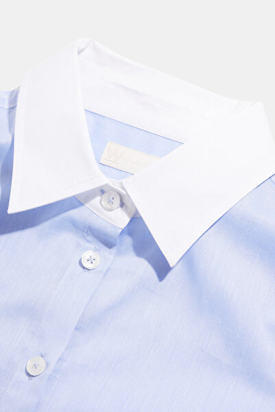 W Collection MAVİ GARNİ DETAYLI GÖMLEK
