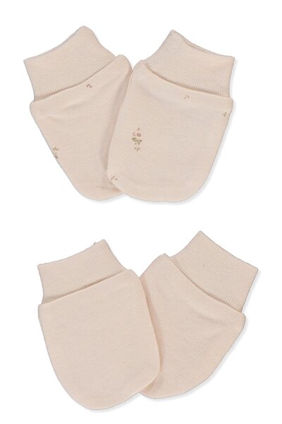 Bebetto Interlock Gloves 2-Pack (Tiny Florist) Beige