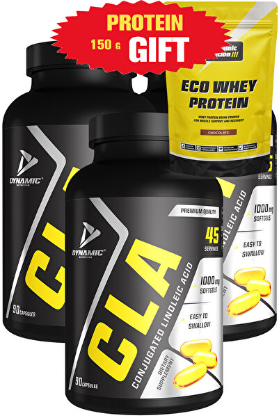 Dynamic Nutrition With Gift - Cla - 270 Capsules (90 X 3 Boxes) - 2000 Mg Conjugated Linoleic Acid Per Serving