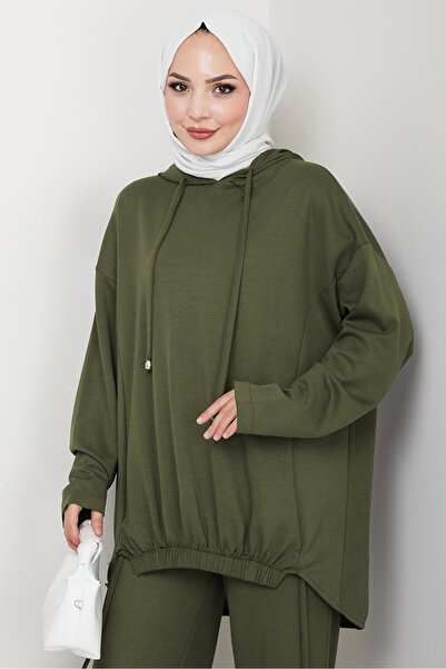 Bestenur Aris Tunic Pants Double Set 1611 - Khaki