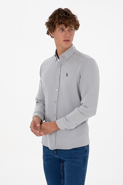 U.S. Polo Assn. Men's Gray Long Sleeve Shirt 50316644-Vr024