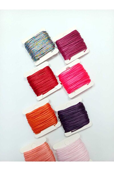 Eskişehir hobi sanat 1 mm 9 Meters 10 Colors Waxed Cord (Total 90 Meters) Necklace Cord Jewelry Design Cord Bracelet Cord