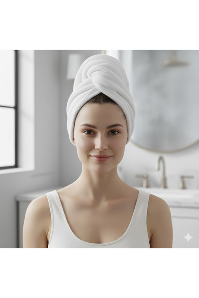 Saret Home Button Elastic Hair Towel, Hair Cap, Makeup Cap, Facial Care Towel...