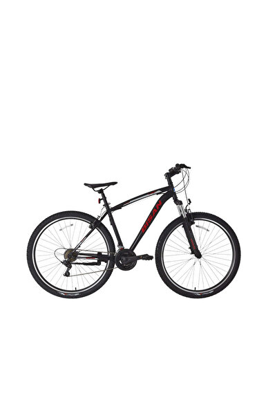 Bisan Leon 29 Jant Dağ Bisikleti 48 cm Çelik Kadro V-Fren 21 Vites Shimano - Mat Siyah Kırmızı