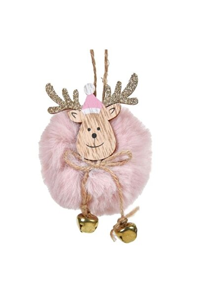 ANTBRO ® Στολίδι χριστουγεννιάτικου δέντρου - ελάφι από ξύλο με γκλίτερ σε μπ...