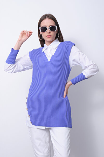 Clothes Fast Ribbed Knit Sweater Shirt Double Combination