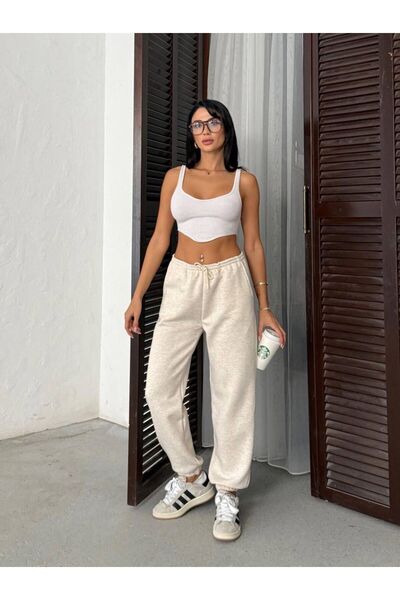 ALVOR Ψηλόμεσο τζόγκερ με ελαστικά μανσέτες στα μπατζάκια