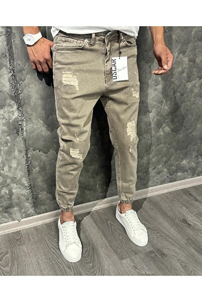 byediz Dominic Denim Paca Lastik Lazer İşlemli Regular Straight Erkek Jean Pa...