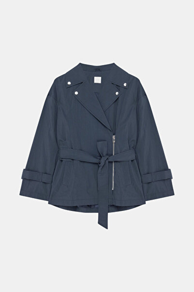 W Collection ANTRASİT KISA TRENÇKOT