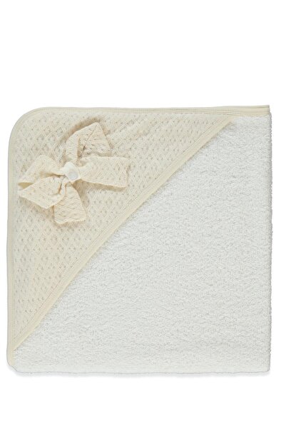 Bebetto Hooded Towel (Little Lady) Ecru