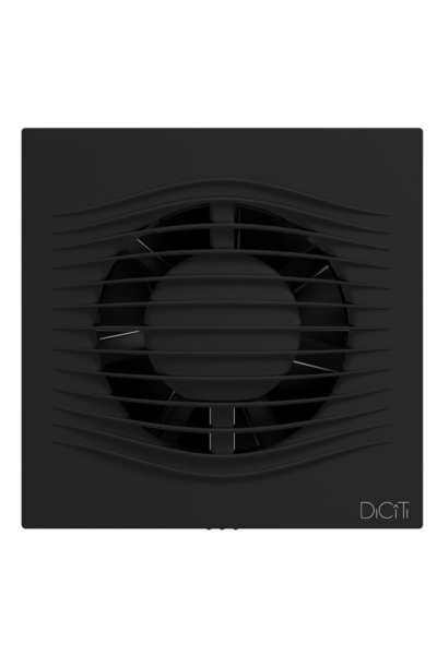 Venteurope Ventilator de perete ELEGIA100BDBM, pătrat, diametru 100 mm, debit 100 mc/h, 7,8 W, IP45