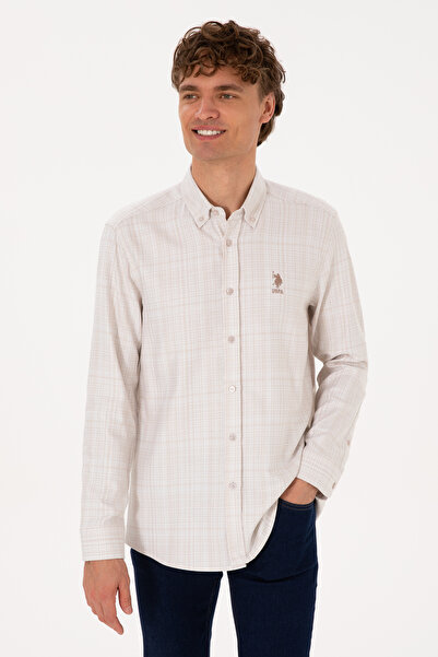 U.S. Polo Assn. Erkek Krem Uzun Kollu Gömlek 50316640-VR256