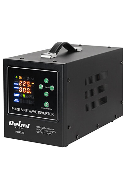 Kemot Invertor termic sinusoidal pur 12v 700W 1000VA Rebel