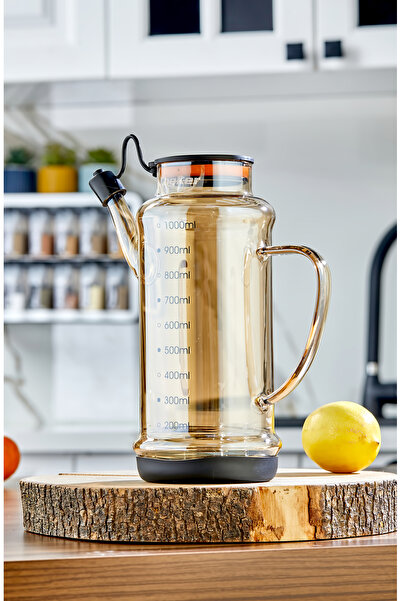 Cooker 1.1 Liter Borosilicate Glass Oil and Vinegar Bottle Olive Oil Bottle Transparent