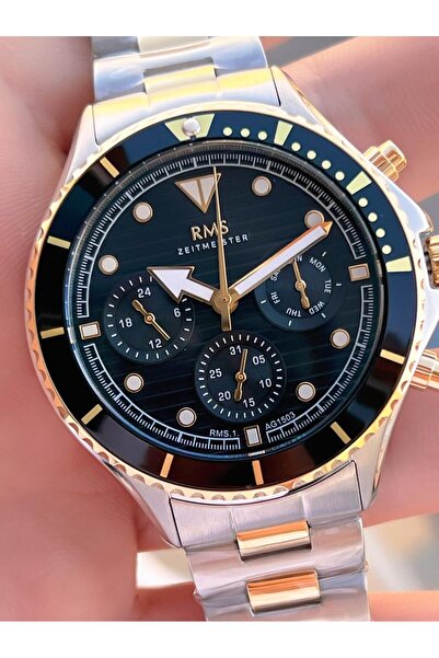 RMS Romanson 2 Years Warranty Steel Strap Steel Case 5 Atm Water Resistant Men's Wristwatch Ag1503.04