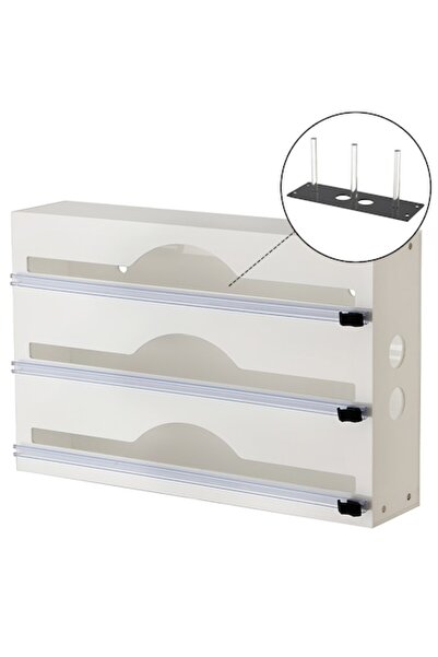 Casamoni Organizator si dispenser 3 in 1 pentru folii de bucatarie si servetele de maxim 33 cm