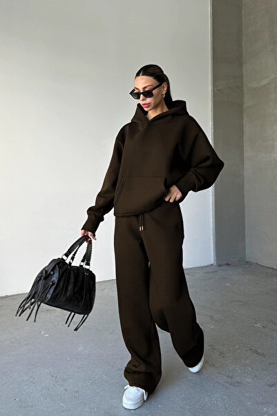 BayBayan ΓΥΝΑΙΚΕΙΟ ΣΕΤ ΦΟΡΜΑΣ BOYFRIEND OVERSIZE ΜΕ ΚΟΥΚΟΥΛΑ
